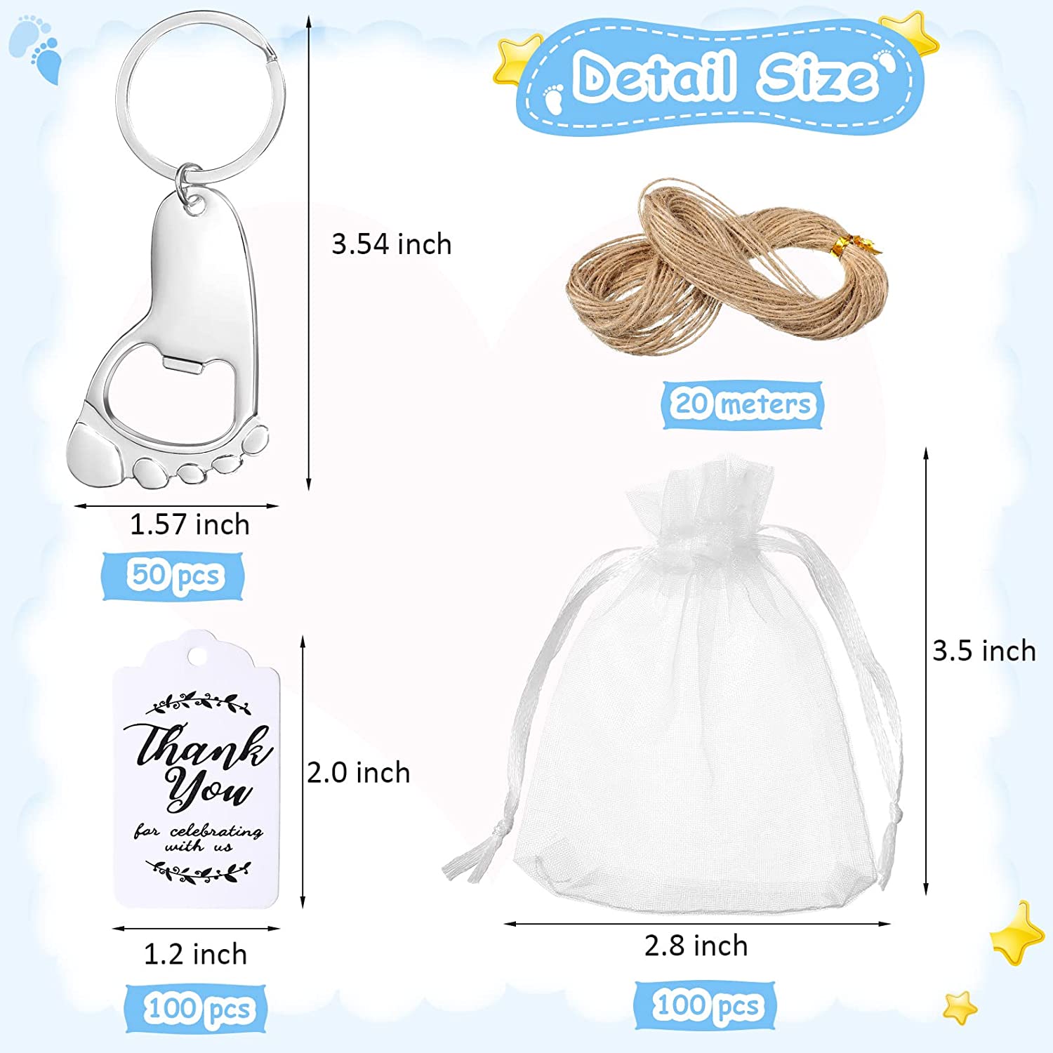 Kit com 50 Abridores de Garraf - Zwitsal Baby Products avaliação e preço